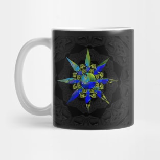 Blue nude with flower petals Mug